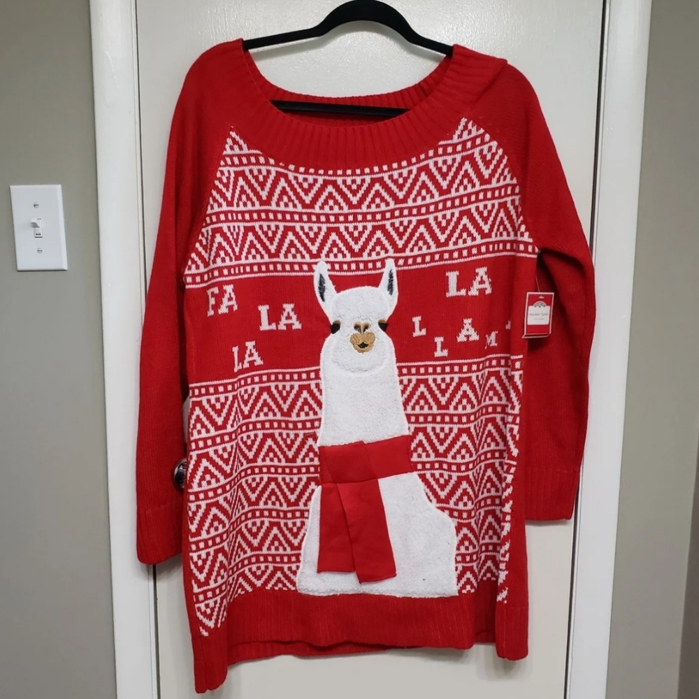 Llama Christmas tunic